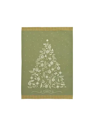 SANDER | Torchon de Noël 50x70cm CHEF TREE Linen | hellgrün